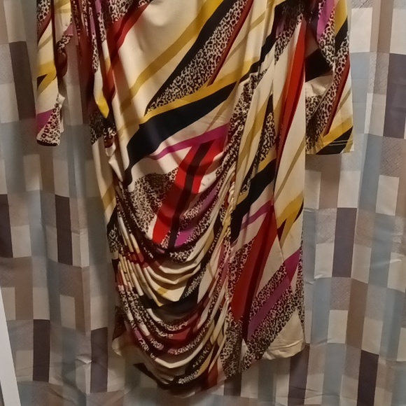 FINAL PRICE NWT Steve Harvey multi-colored striped animal print dress 3X - Picture 6 of 10